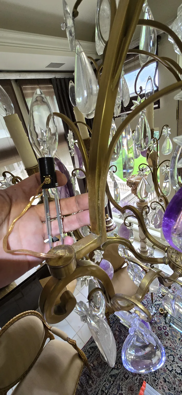 Chandelier service and support repair in Atlanta