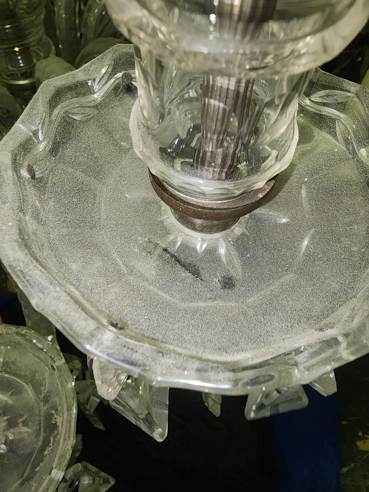 Damaged chandelier repair project in Atlanta
