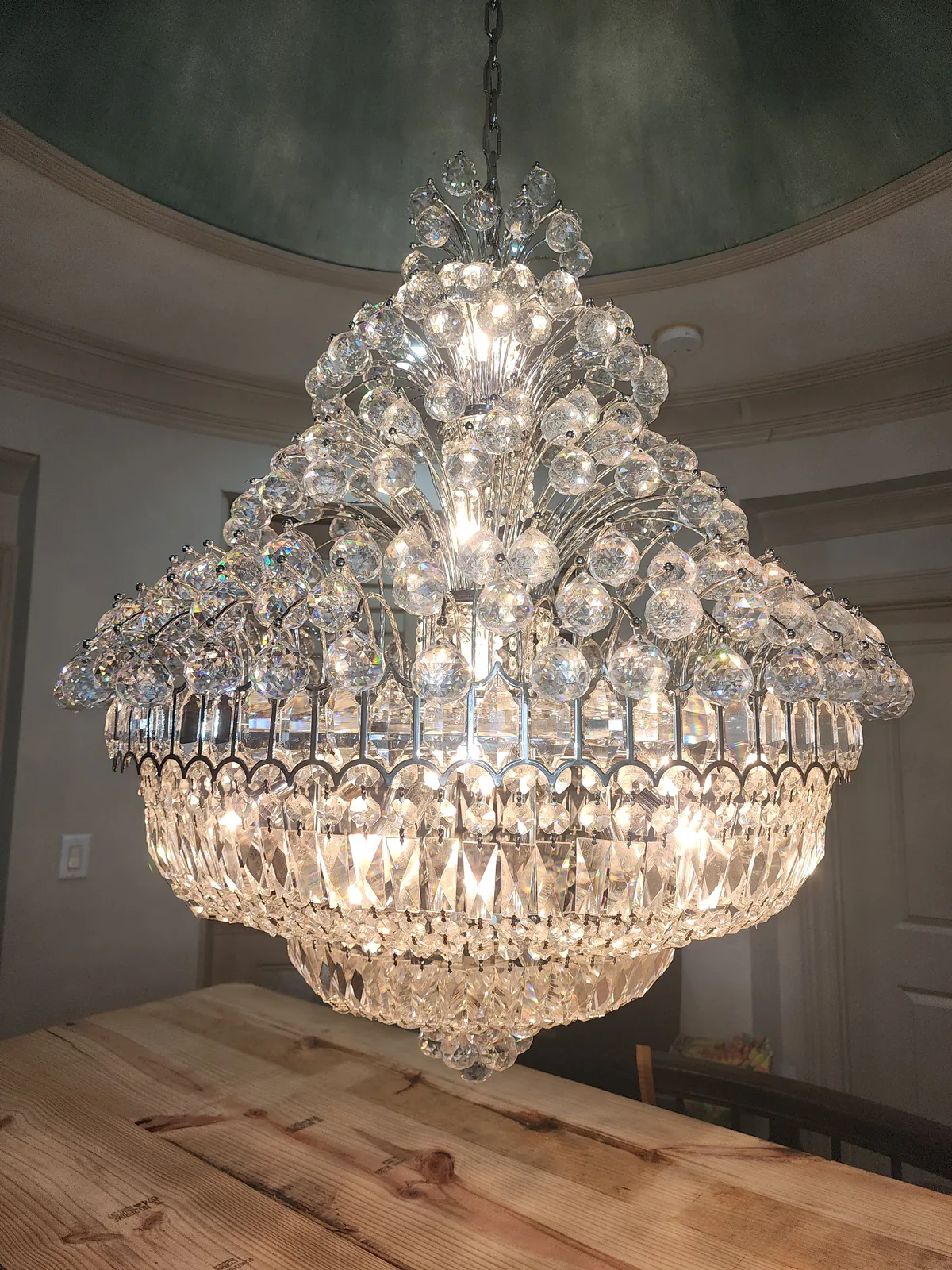Large chandelier cleaning and service project in Atlanta