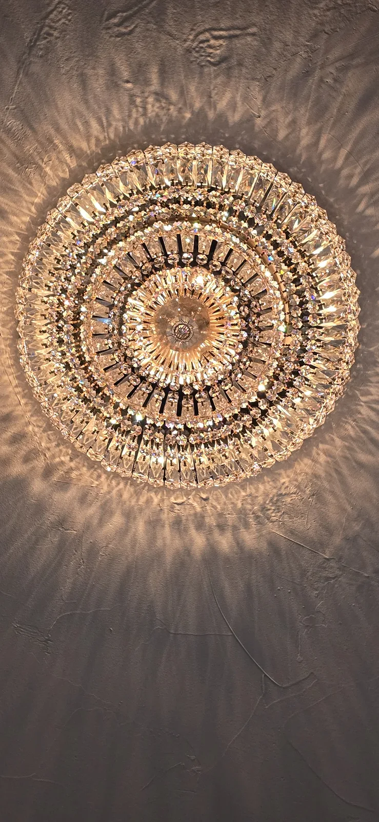 Decorative ceiling light fixture installed in an Atlanta home