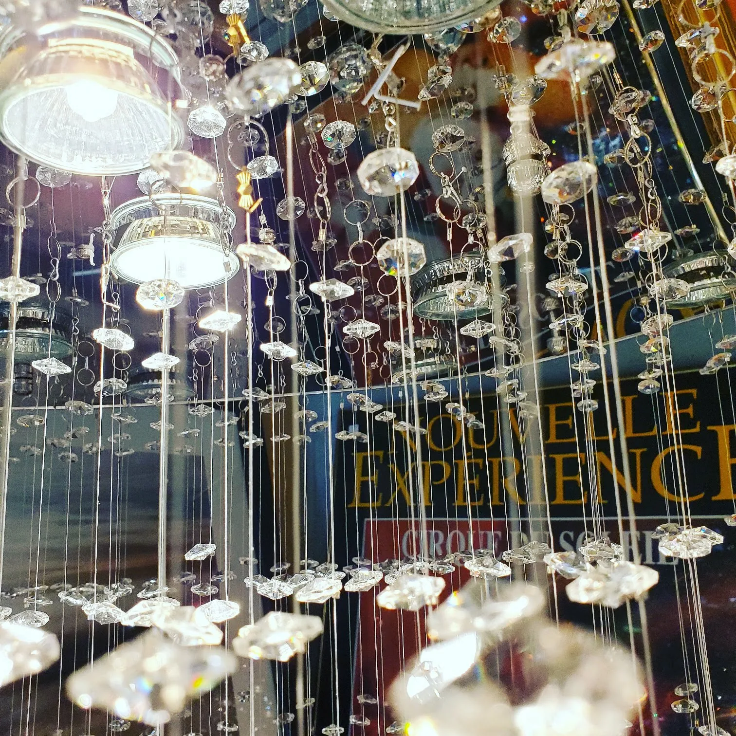 Modern cluster suspension chandelier installed in an Atlanta home